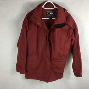 LL Bean Hooded Zip Up Coat Women's M Excellent VTG